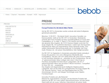 Tablet Screenshot of press.bebob.de